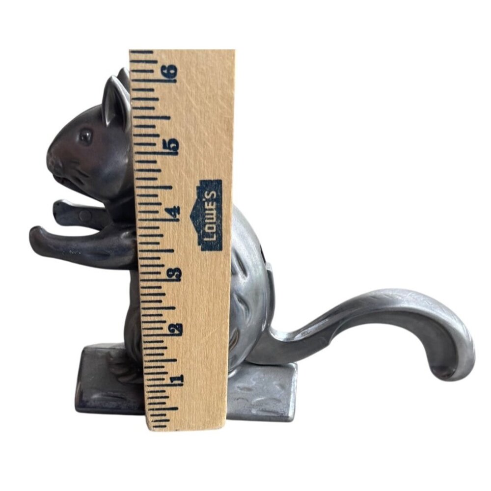 Vintage Cast Aluminum Squirrel Nutcracker with Tail Lever – Rustic Lodge Decor - Picture 10 of 11